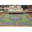 Tapis traditionnel rétro vert 6 x 9