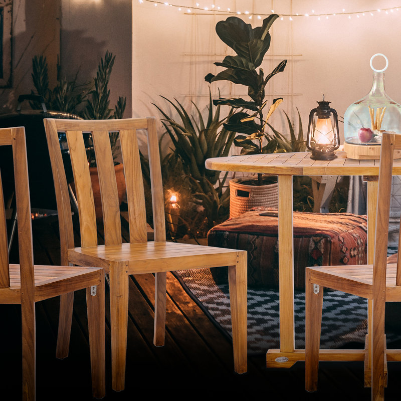 Claris Outdoor Teak Dining Side Chair