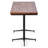 Stockholm Pine Rectangular Solid Wood Top with Steel Base Dining Table