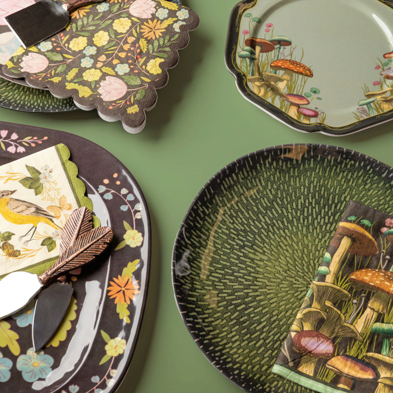 MELAMINE DINNER PLATES S/4  EVERGREEN (F24)