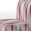 Vibrant rose rayé à motif harmonieux - Fauteuil de chambre rembourré moderne et contemporain