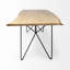 Table de salle à manger en bois massif et métal 80 po brun et noir