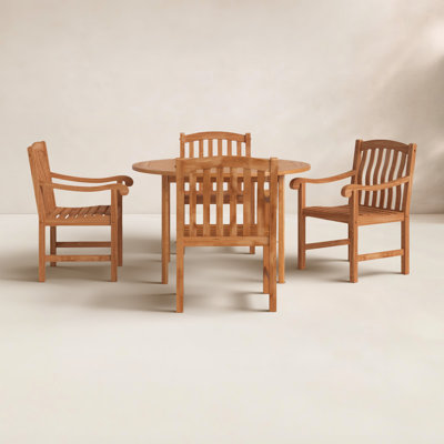 48" Teak Patio Dining Set