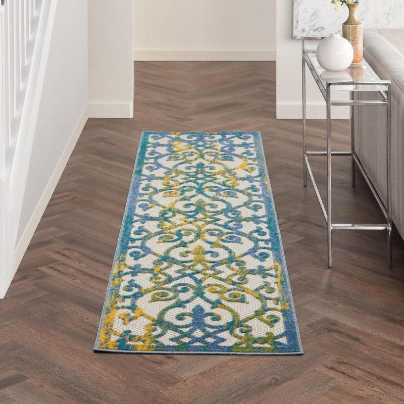 Mappsville Indoor / Outdoor Rug, Runner 2'3" x 10'
