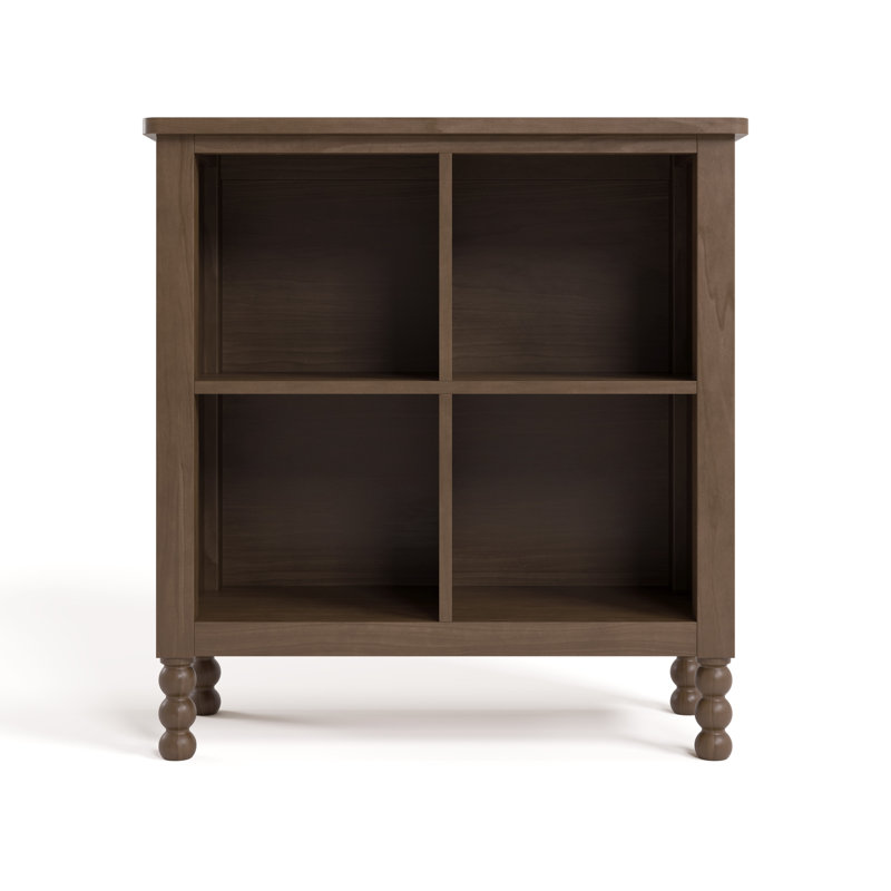 Rio 4 Cube Storage Organizer Bookcase, Hazelnut