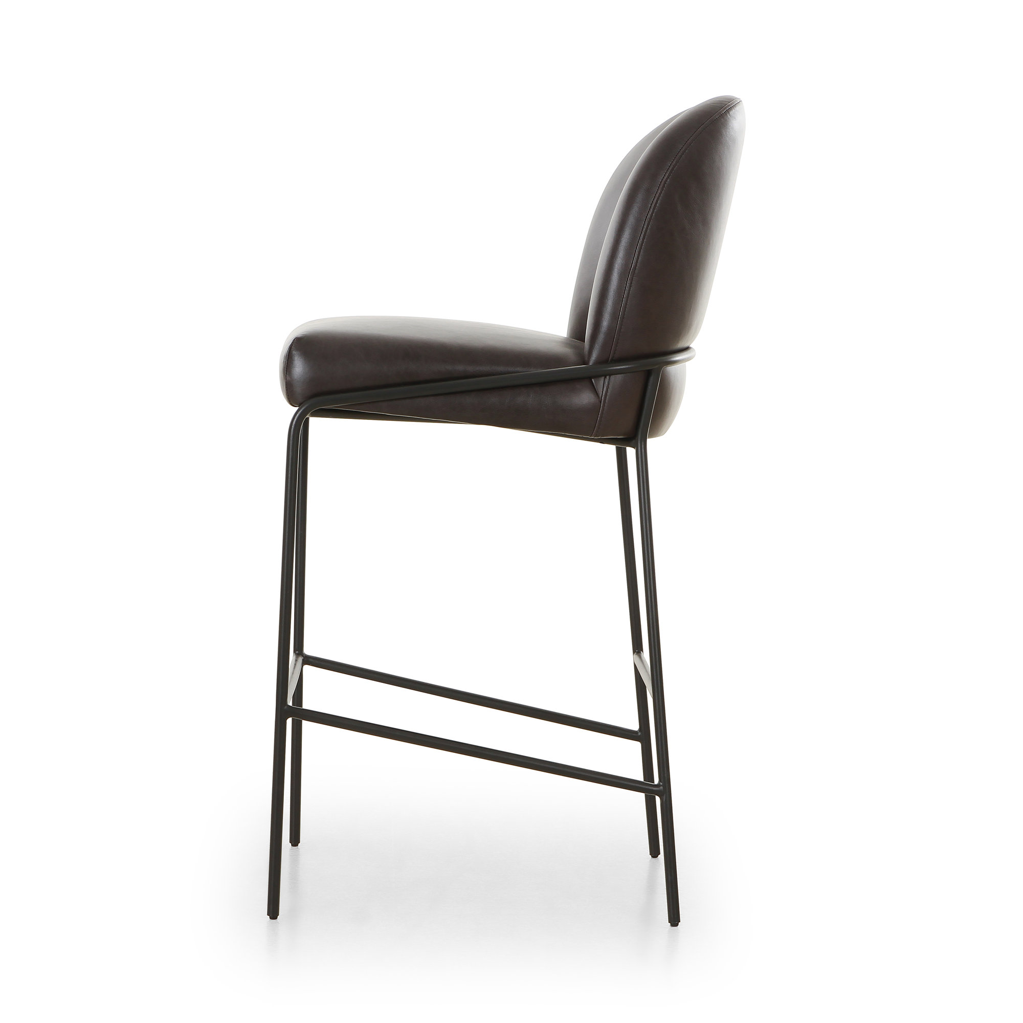 Laina 25" Counter Stool, Polyester Blend White, Bar Stool (30.5" Seat Height)