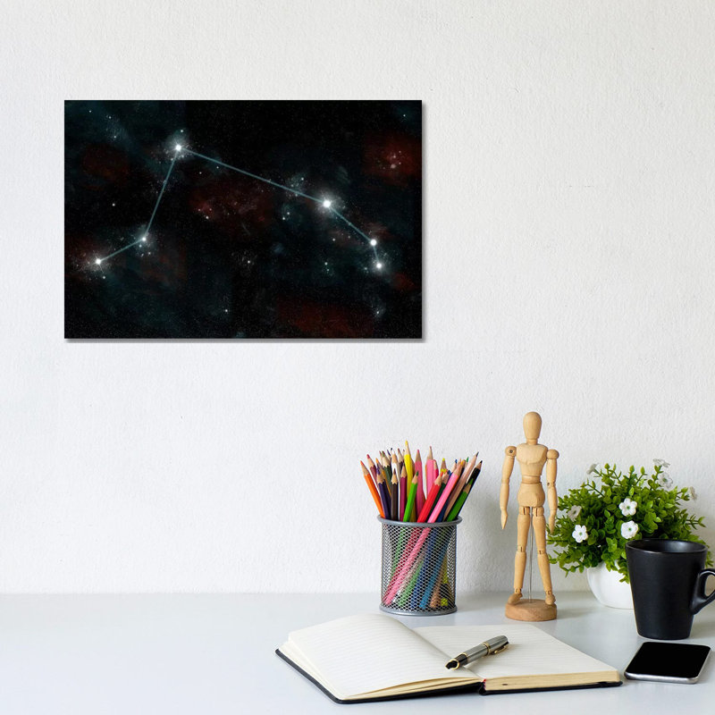 The Constellation Aries The Ram by Marc Ward - Wrapped Canvas Print, 20.32 cm H x 30.48 cm W