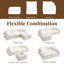 Canapé modulaire moderne en chenille avec repose-pieds mobile, aucun assemblage requis-915066270-915066272-965996336