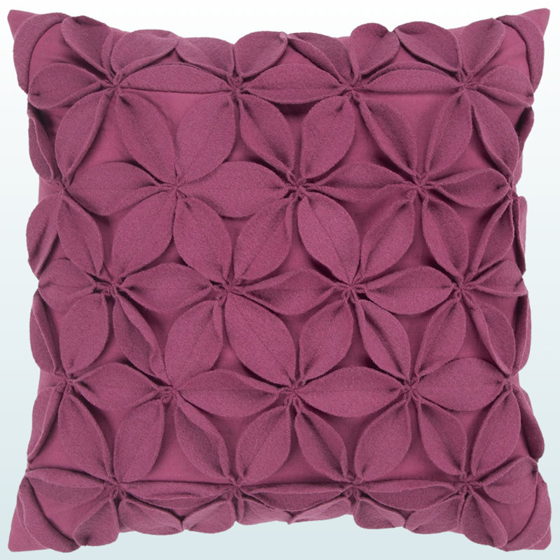 Coussin décoratif en coton orange par Trio, Magenta