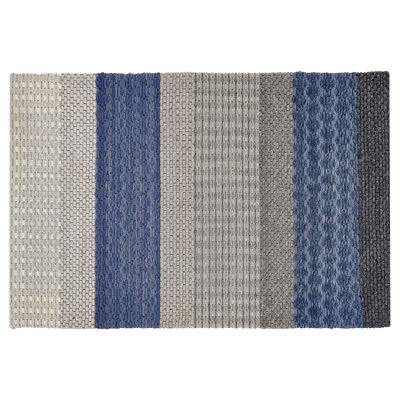 Maywood Striped Wool Hand Woven Area Rug