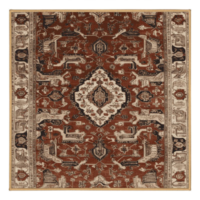 Tapis brun lavable à la machine