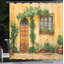 Mediterranean House Print Single Shower Curtain