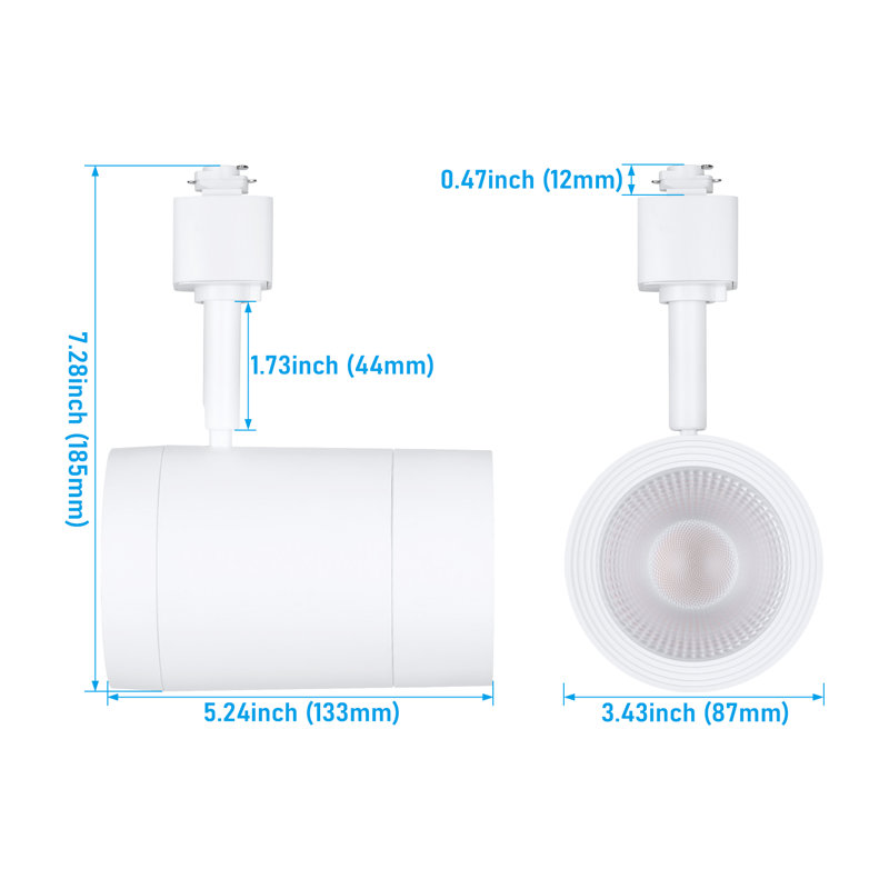 Têtes d'éclairage 17.5W 5Cct, Blanc mat