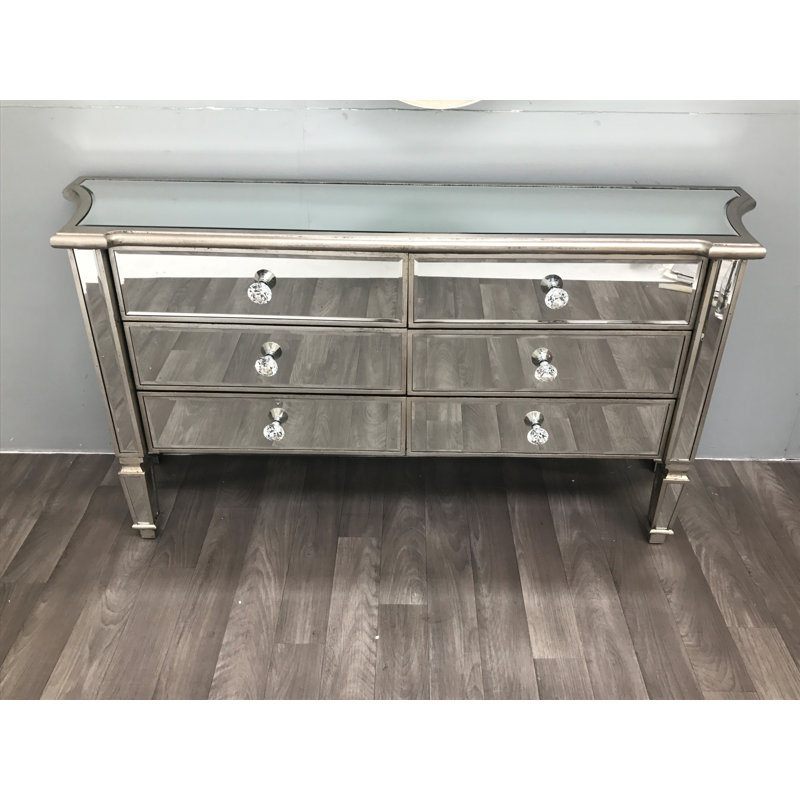 Sandy Solid Wood 140cm W 6 - Drawer Chest of Drawers