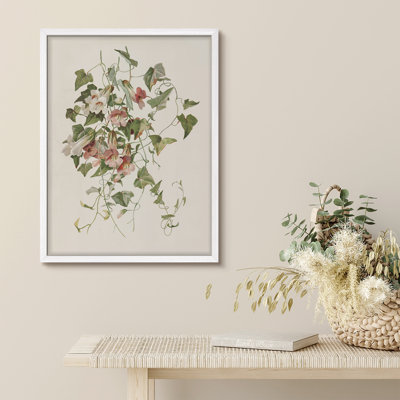 " Modern Morning Glory Floral Artwork Framed Prints Posters Bathroom Small Wall Art "