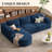 Boneless 105" Heavyweight Sectional Couch With L-shape Chaise No Assembly Required Modern Modular Sofa With Extra Deep Seat Cozy Upholstered Couches For Living Room Bedroom-379312159-381076077