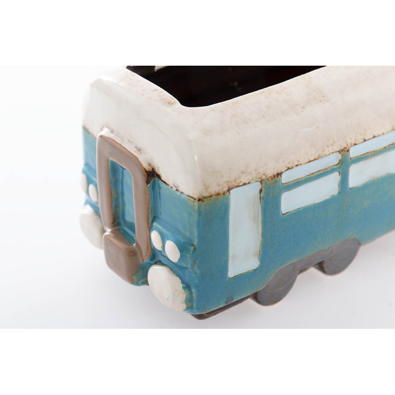 LosPalmos Ceramic Statue Planter, Blue/White