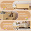 Lits avec rangement, lit superposé double au dessus d'un lit double, chambre d'enfant moderne