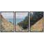 Rural Landscape " Seaside Cliff Path Coastal Scenery Vibrant Nature Landscape Illustration Modern Decor Relax Calm " 3 - Pieces-98697876-98697877