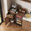 Grande armoire à café avec espace réfrigérateur, mini armoire réfrigérateur avec rangement pour le vin, support de réfrigérateur, buffet, table, armoire à vin pour cuisine, salle à manger-1294021046