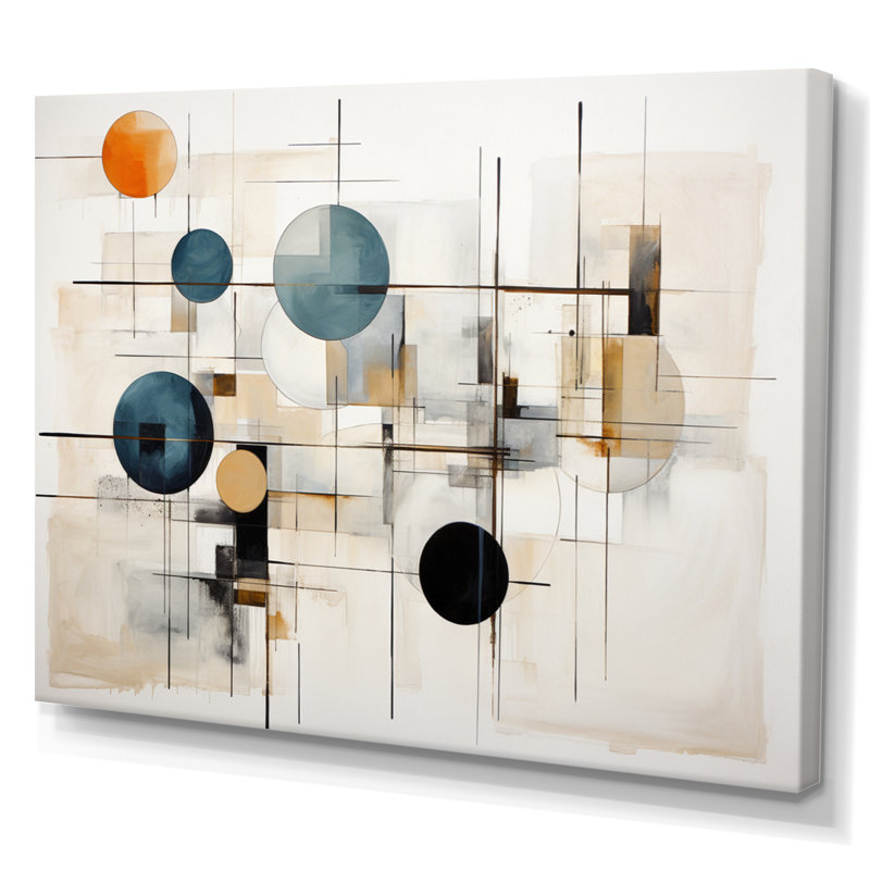 "Beige Minimalist Patchwork II", reproduction d'art sur toile, Toile tendue, H 30 po x l 40 po x P 1,5 po