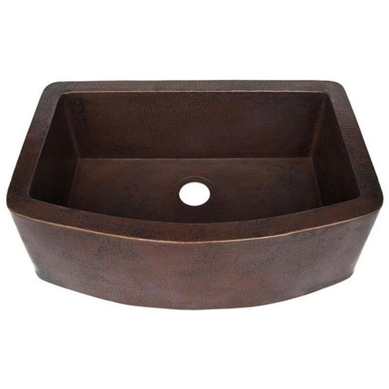 33'' L Single Bowl Copper Kitchen Sink