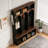 Farmhouse Wooden Style Hall Tree with Arched Design-1731070776