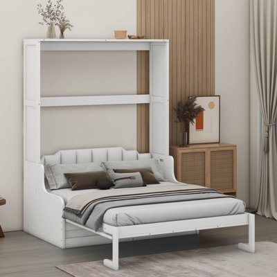 Grand lit escamotable avec coussin