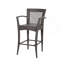 Tabourets de bar d'extérieur en rotin avec cadre en fer (ensemble de 2), brun multi