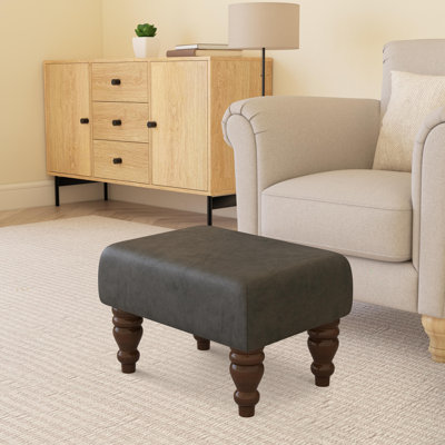 Large Footstools Wood Turned Leg 