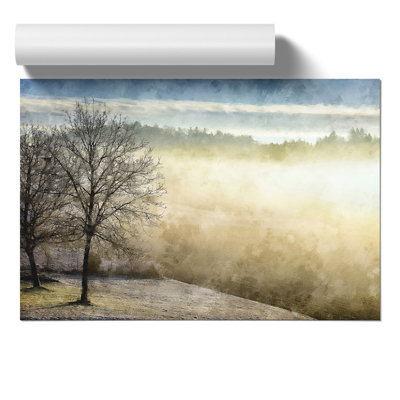 Winter Forest Painting - Frameless Print