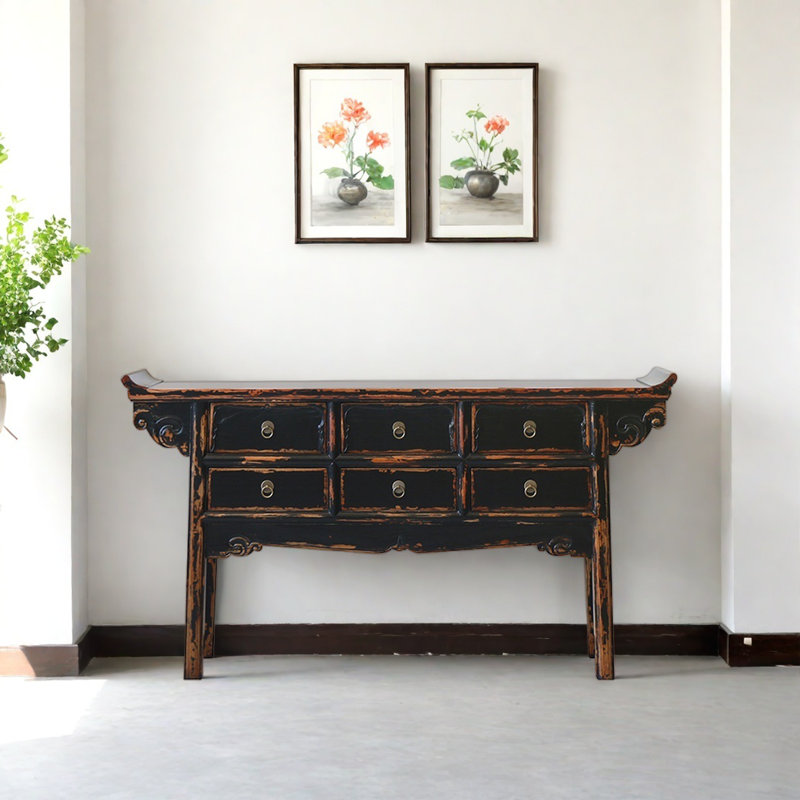 Console Retro Classical Multifonctional, Noir