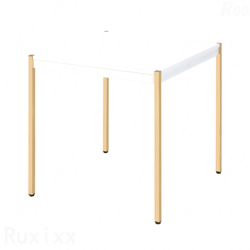Table de bout carrée avec pieds en métal