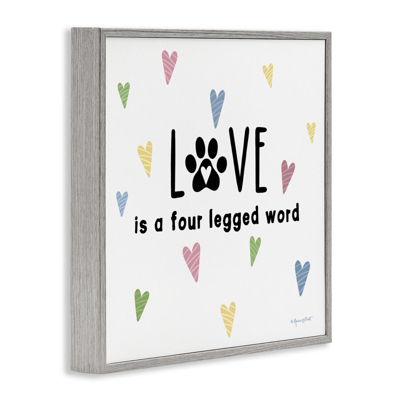 «Love» à quatre pattes, estampe numérique par Annie Lapoint, Estampe numérique Farmhouse, H 17 po x l 17 po