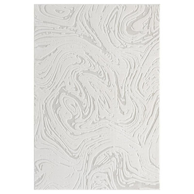 Marble Abstract Swirl Area Rug
