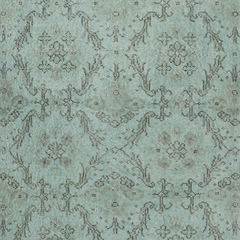 Tapis turc bleu 3,7 3,7 pi 6,7 pi