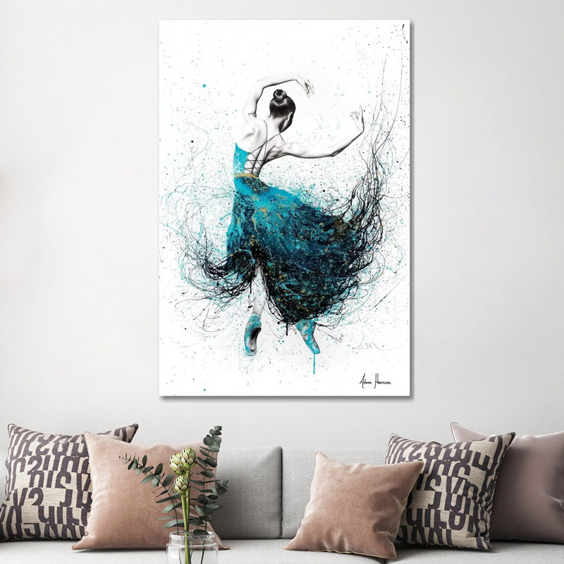 Gold River Dance by Ashvin Harrison - Painting on Canvas, Wrapped Canvas, 45.72cm H x 30.48cm W x 1.91cm D