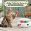 Jouet interactif automatique 3 en 1 pour chats d'intérieur avec papillon, plume d'embuscade et balles de suivi, réveil par capteur intelligent et alimentation USB pour l'exercice et la lutte contre l'ennui
