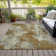 Machine Washable Indoor/Outdoor Xhevrie Terracotta Rug