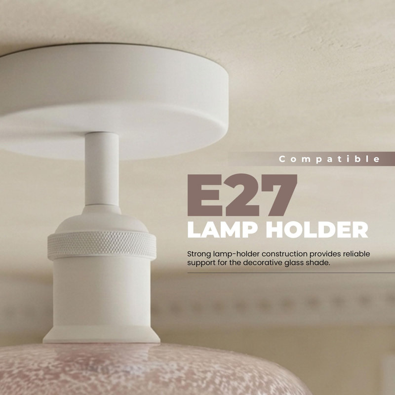 Semi Flush Mount, White