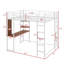 Lit mezzanine pour enfants avec 2 tablettes et 1 bureau Gatland-1346974023-1346974021