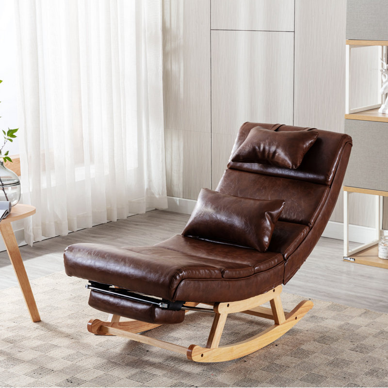 Chaise berçante Emberto, Brun