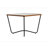 Tristan Mid-Century Modern Glass Top Coffee Table With Wood Frame And Metal Legs-1864727136