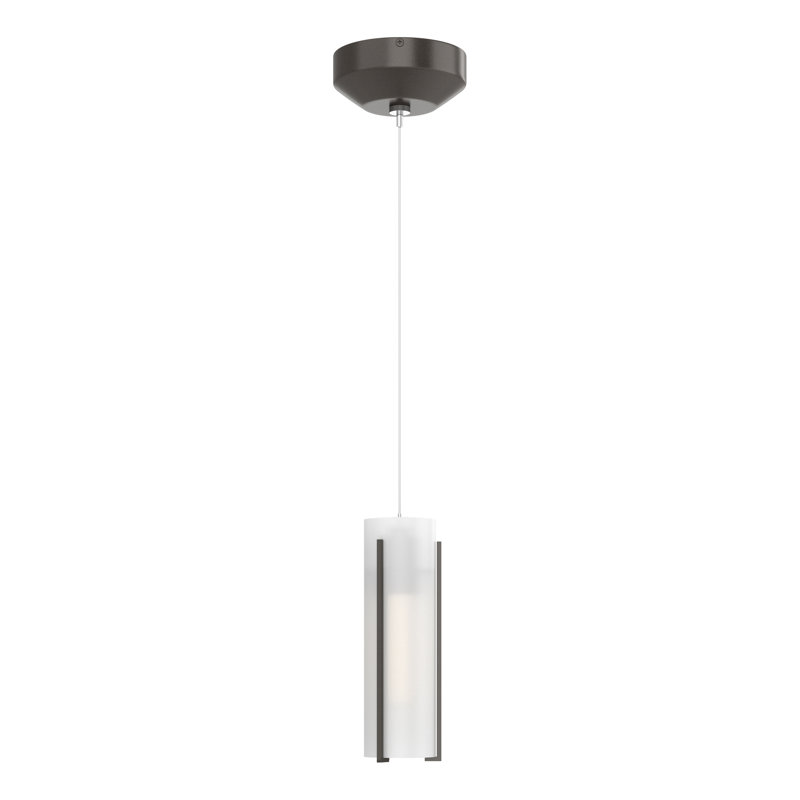 Exos 1 - Light Single Cylinder Pendant, Oil Rubbed Bronze, Opal
