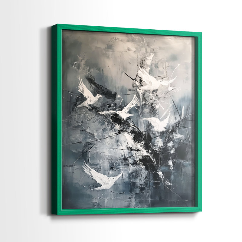 ANIMALS Series LIX - reproduction encadrée de qualité supérieure - prête à être accrochée - aucun clou requis, Vert