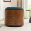 Faux Leather Swivel Barrel Chair-96441029