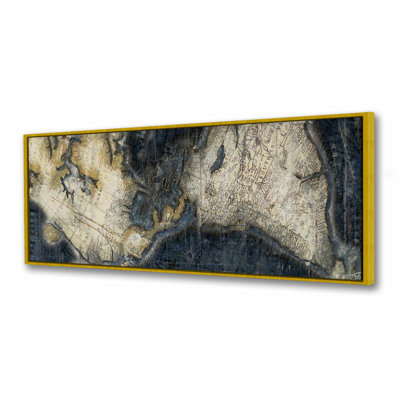 «Old World Map», toile encadrée pour chambre à coucher