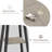 Round Dining Table, 47.2" Industrial Circle Kitchen Table with Sturdy Metal Pedestal Base-1079113983
