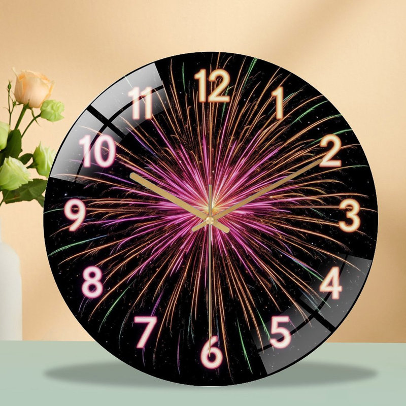 Horloge murale en verre 12 po
