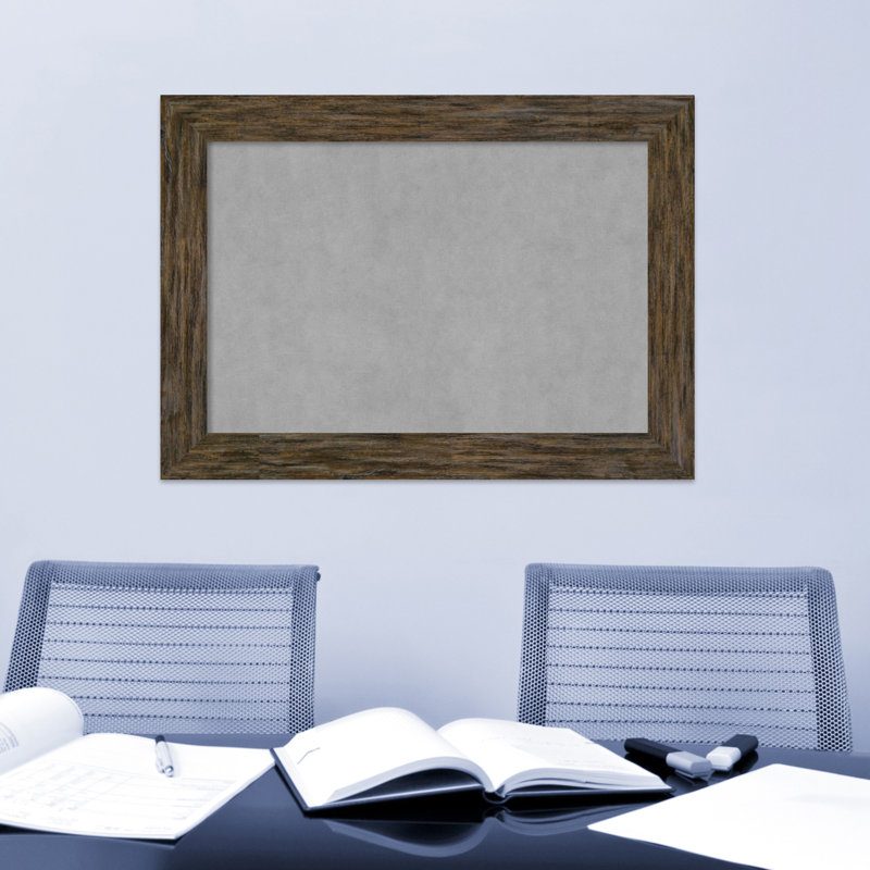 Tableau d'affichage mural magnétique Keyla, H 3 pi 7 po x l 2 pi 7 po, Brun patiné